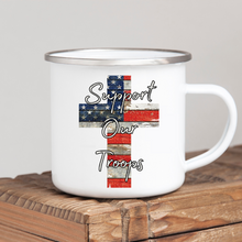 Load image into Gallery viewer, Support Our Troops Flag Cross
