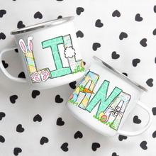 Load image into Gallery viewer, Easter Name Enamel Mug