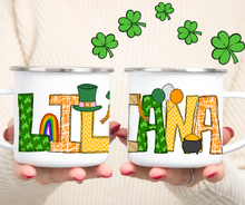 Load image into Gallery viewer, St. Patty Name Enamel Mug