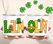 Load image into Gallery viewer, St. Patty Name Enamel Mug