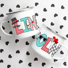 Load image into Gallery viewer, Valentine's Name Enamel Mug