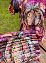 Load image into Gallery viewer, Fall Watercolor Pumpkin {Ice Dyed} Tee
