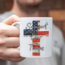 Load image into Gallery viewer, Support Our Troops Flag Cross
