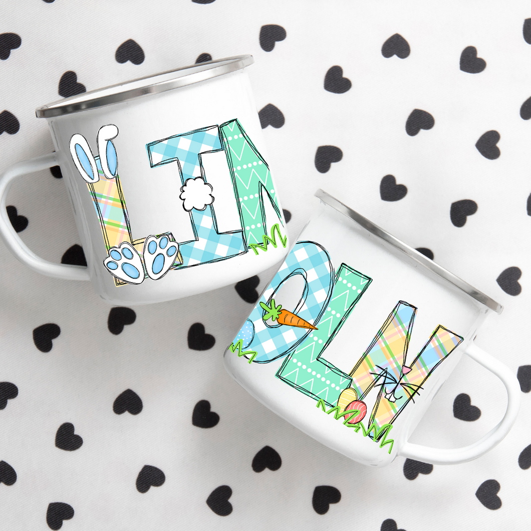 Easter Name Enamel Mug