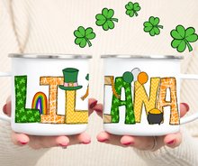 Load image into Gallery viewer, St. Patty Name Enamel Mug
