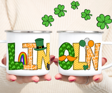 Load image into Gallery viewer, St. Patty Name Enamel Mug
