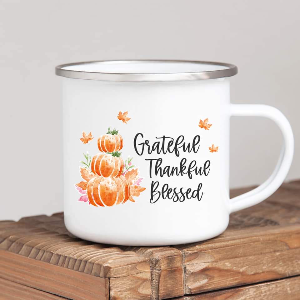 Grateful Thankful Blessed Pumpkins