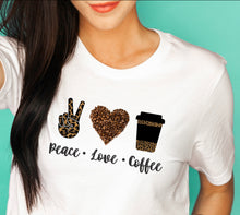 Load image into Gallery viewer, Peace, Love, Coffee
