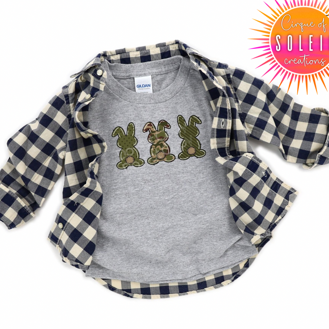 Easter Bunny trio - Camo - Baby/Toddler