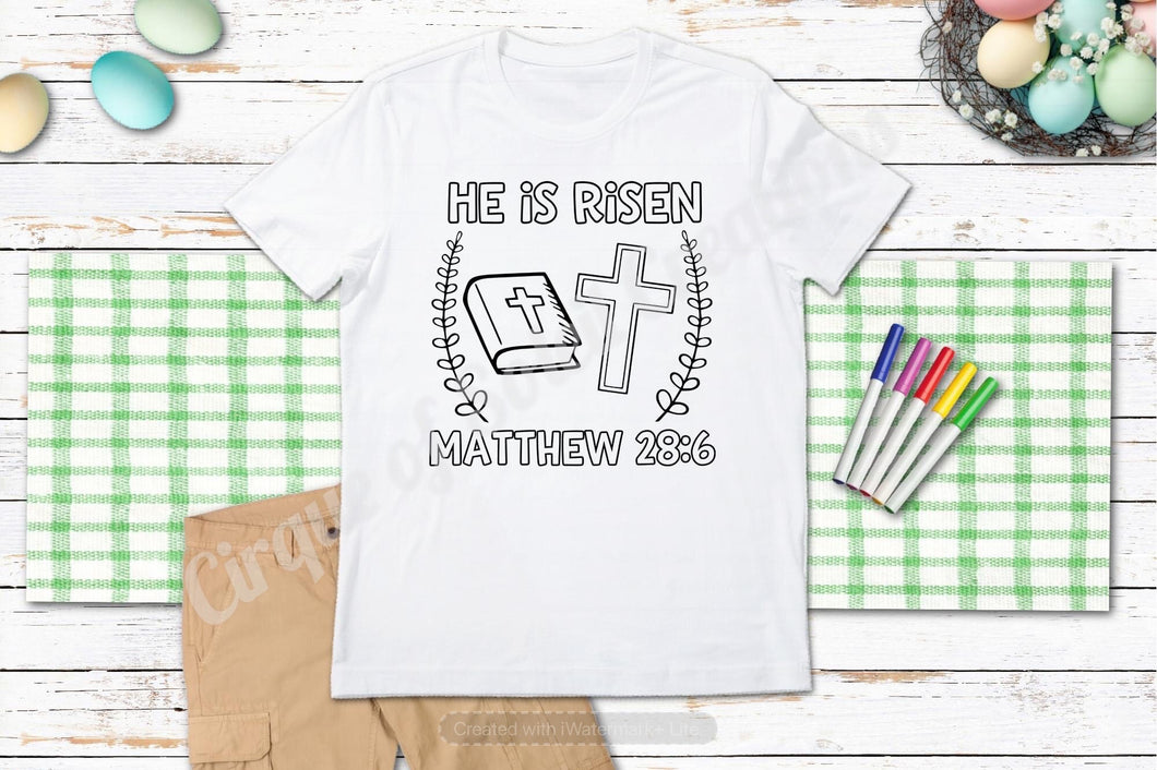 He is Risen - Youth Coloring shirt