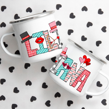 Load image into Gallery viewer, Valentine&#39;s Name Enamel Mug
