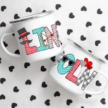 Load image into Gallery viewer, Valentine&#39;s Name Enamel Mug
